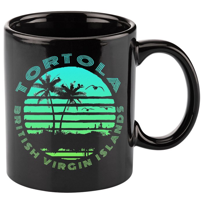 Bvi Tortola British Caribbean Island Souvenir 11oz C Handle Ceramic Mug