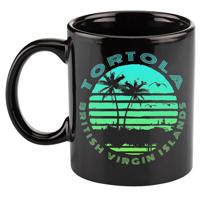 Bvi Tortola British Caribbean Island Souvenir 11oz C Handle Ceramic Mug