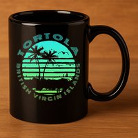 Bvi Tortola British Caribbean Island Souvenir 11oz C Handle Ceramic Mug