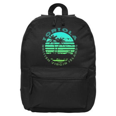Bvi Tortola British Caribbean Island Souvenir 16 in Basic Backpack