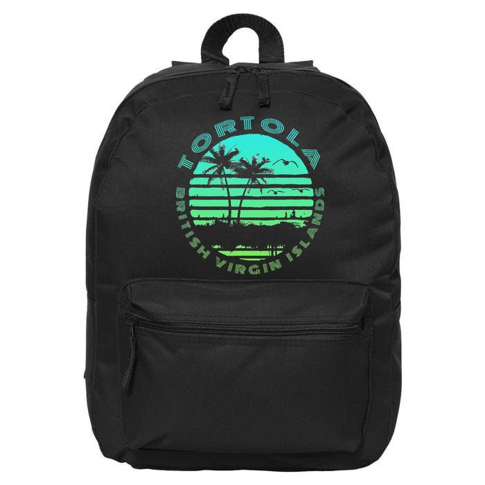 Bvi Tortola British Caribbean Island Souvenir 16 in Basic Backpack