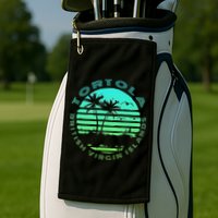 Bvi Tortola British Caribbean Island Souvenir Golf Towel