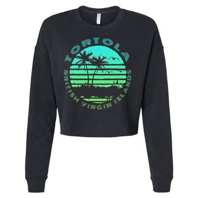 Bvi Tortola British Caribbean Island Souvenir Cropped Pullover Crew