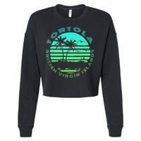 Bvi Tortola British Caribbean Island Souvenir Cropped Pullover Crew