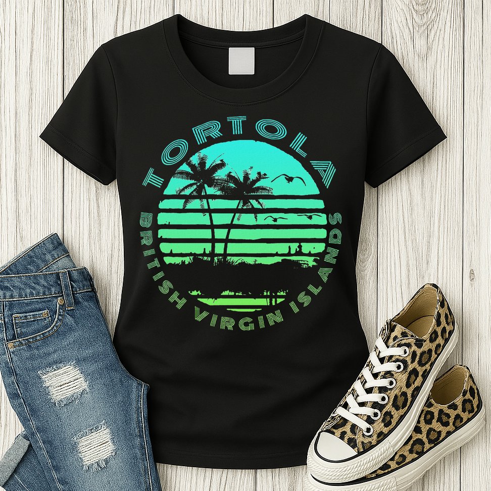Bvi Tortola British Caribbean Island Souvenir Womens T-Shirt