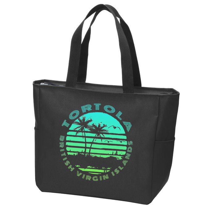 Bvi Tortola British Caribbean Island Souvenir Zip Tote Bag