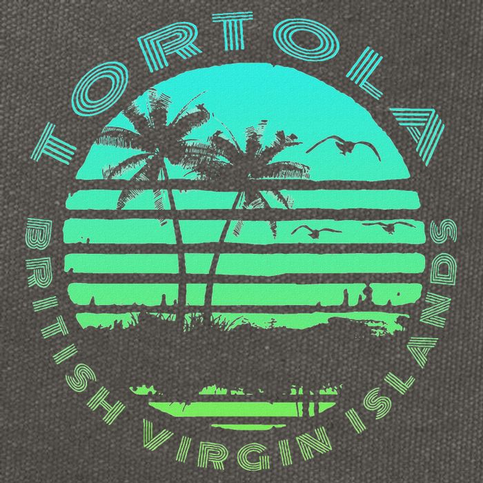 Bvi Tortola British Caribbean Island Souvenir Cotton Canvas Backpack
