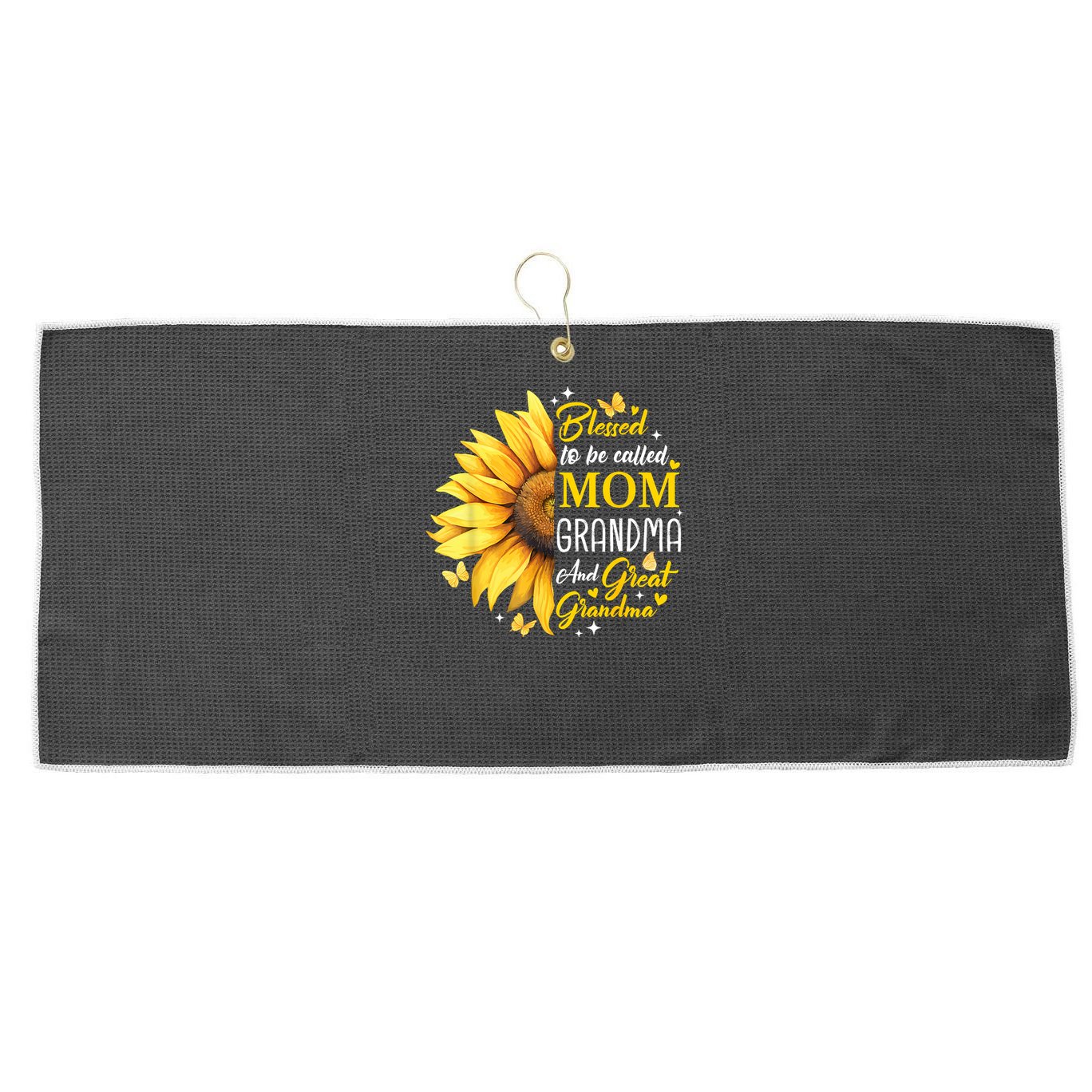 Blessed To Be Called Mom Grandma Great Grandma Mother's Day Large Microfiber Waffle Golf Towel