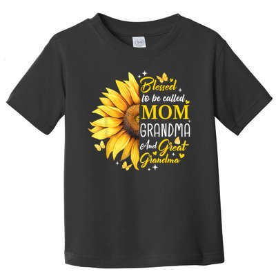 Blessed To Be Called Mom Grandma Great Grandma Mother's Day Toddler T-Shirt