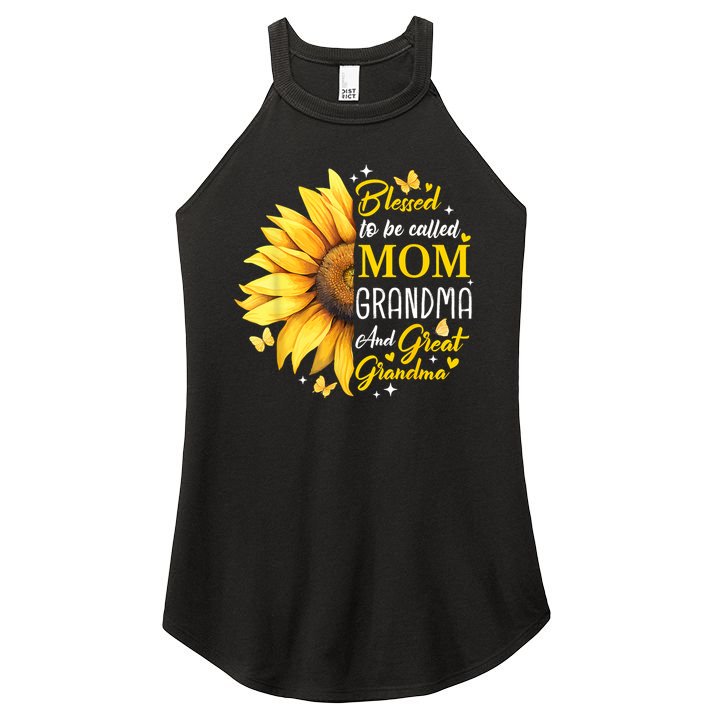 Blessed To Be Called Mom Grandma Great Grandma Mother's Day Women's Perfect Tri Rocker Tank
