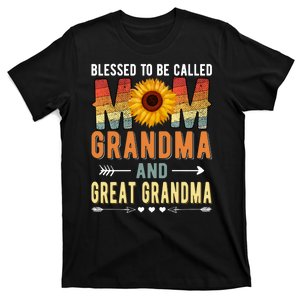 Blessed To Be Called Mom Grandma Great Grandma MotherS Day T-Shirt