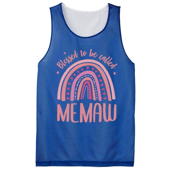 Blessed To Be Called Memaw Idea Mothers Day Memaw Meaningful Gift Mesh Reversible Basketball Jersey Tank