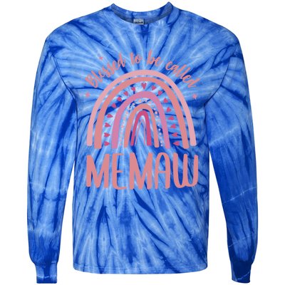 Blessed To Be Called Memaw Idea Mothers Day Memaw Meaningful Gift Tie-Dye Long Sleeve Shirt