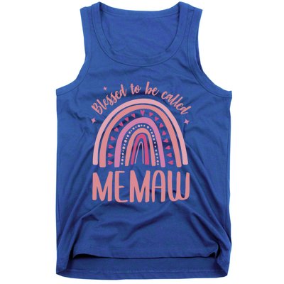 Blessed To Be Called Memaw Idea Mothers Day Memaw Meaningful Gift Tank Top