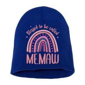 Blessed To Be Called Memaw Idea Mothers Day Memaw Meaningful Gift Short Acrylic Beanie