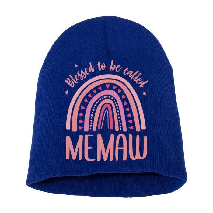 Blessed To Be Called Memaw Idea Mothers Day Memaw Meaningful Gift Short Acrylic Beanie