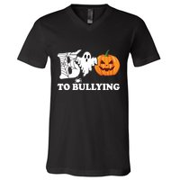 Boo To Bullying Ghost Anti Bully Unity Day V-Neck T-Shirt