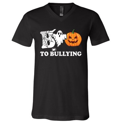 Boo To Bullying Ghost Anti Bully Unity Day V-Neck T-Shirt