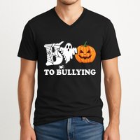 Boo To Bullying Ghost Anti Bully Unity Day V-Neck T-Shirt