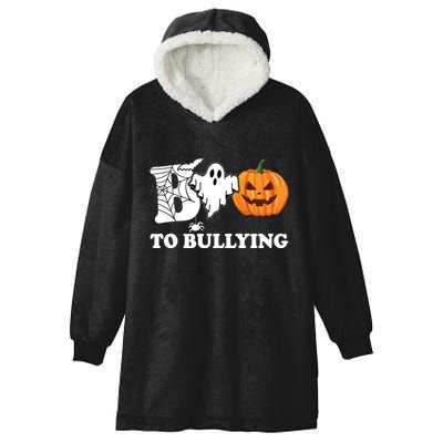 Boo To Bullying Ghost Anti Bully Unity Day Hooded Wearable Blanket