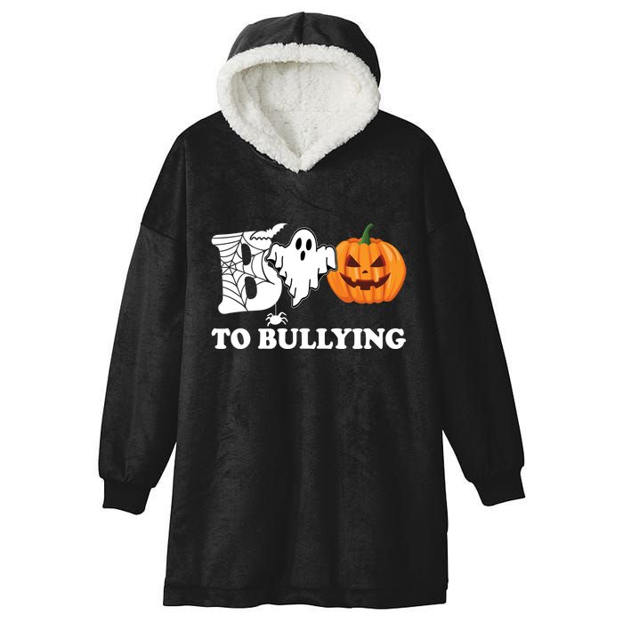 Boo To Bullying Ghost Anti Bully Unity Day Hooded Wearable Blanket