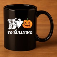 Boo To Bullying Ghost Anti Bully Unity Day 11oz C Handle Ceramic Mug