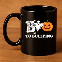 Boo To Bullying Ghost Anti Bully Unity Day 11oz C Handle Ceramic Mug