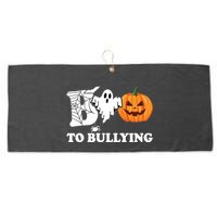 Boo To Bullying Ghost Anti Bully Unity Day Large Microfiber Waffle Golf Towel