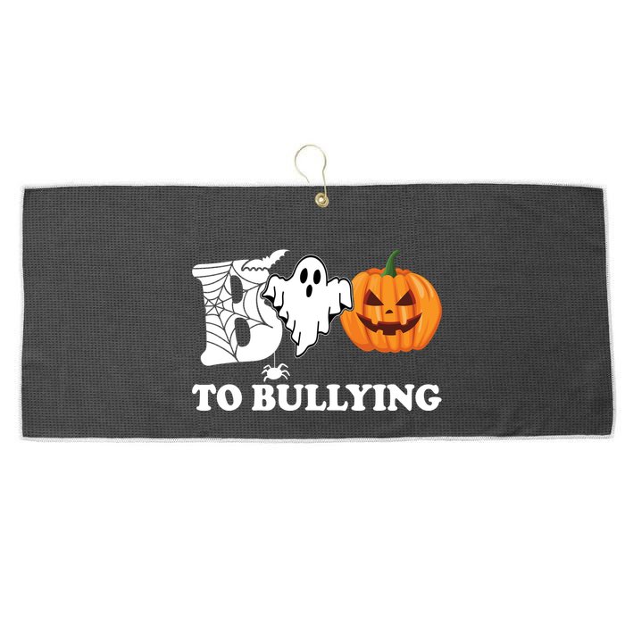 Boo To Bullying Ghost Anti Bully Unity Day Large Microfiber Waffle Golf Towel