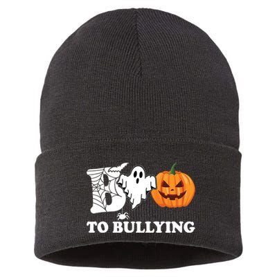 Boo To Bullying Ghost Anti Bully Unity Day Sustainable Knit Beanie