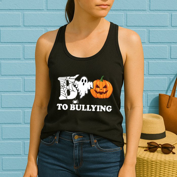 Boo To Bullying Ghost Anti Bully Unity Day Womens Tank Top