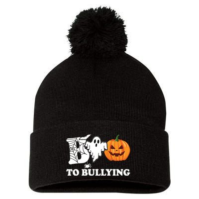 Boo To Bullying Ghost Anti Bully Unity Day Pom Pom 12in Knit Beanie