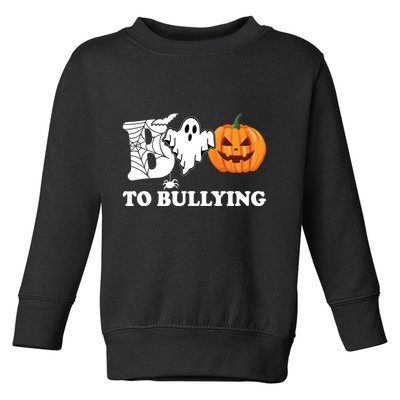 Boo To Bullying Ghost Anti Bully Unity Day Toddler Sweatshirt