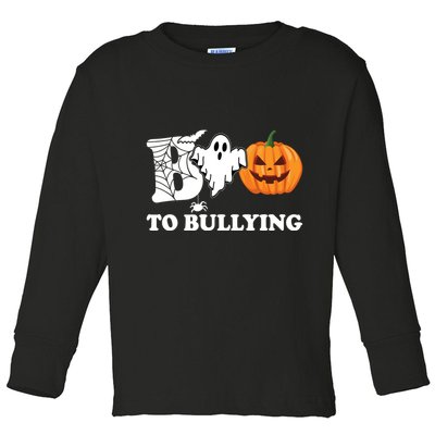 Boo To Bullying Ghost Anti Bully Unity Day Toddler Long Sleeve Shirt