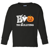 Boo To Bullying Ghost Anti Bully Unity Day Toddler Long Sleeve Shirt