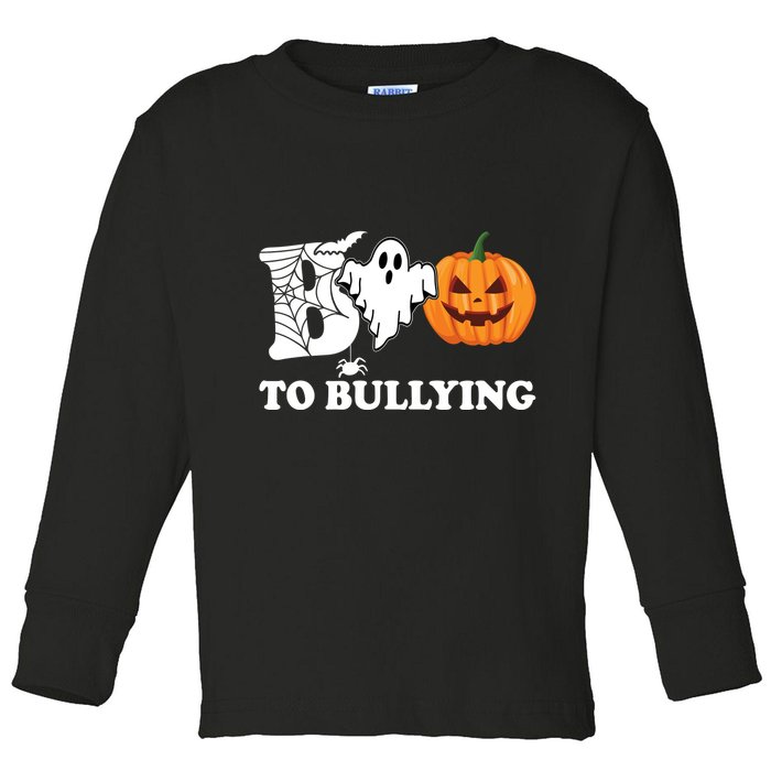 Boo To Bullying Ghost Anti Bully Unity Day Toddler Long Sleeve Shirt