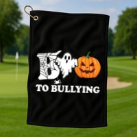 Boo To Bullying Ghost Anti Bully Unity Day Golf Towel