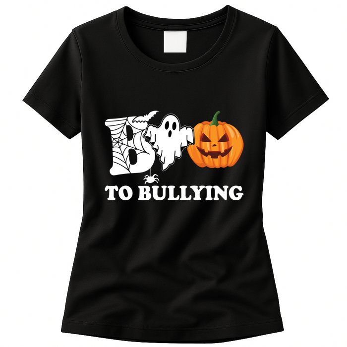 Boo To Bullying Ghost Anti Bully Unity Day Womens T-Shirt