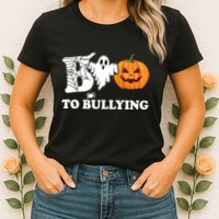 Boo To Bullying Ghost Anti Bully Unity Day Womens T-Shirt