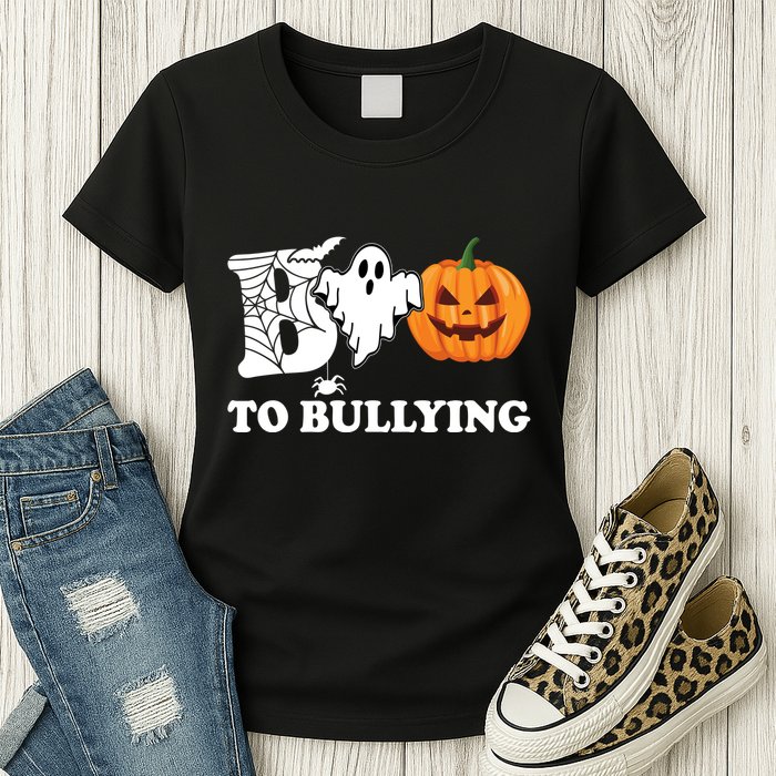 Boo To Bullying Ghost Anti Bully Unity Day Womens T-Shirt