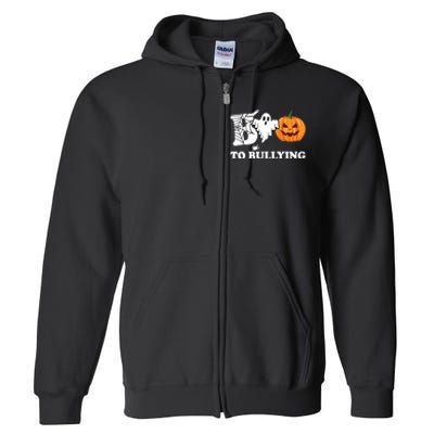 Boo To Bullying Ghost Anti Bully Unity Day Full Zip Hoodie