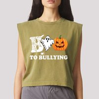 Boo To Bullying Ghost Anti Bully Unity Day Garment-Dyed Women's Muscle Tee