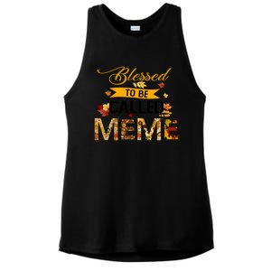 Blessed To Be Called Meme Autum Halloween Grandma Meaningful Gift Ladies PosiCharge Tri-Blend Wicking Tank