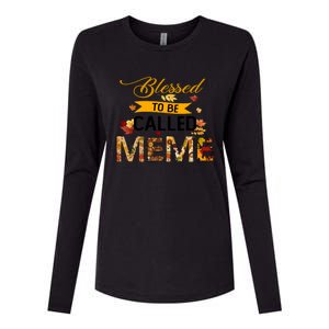 Blessed To Be Called Meme Autum Halloween Grandma Meaningful Gift Womens Cotton Relaxed Long Sleeve T-Shirt