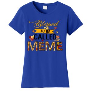 Blessed To Be Called Meme Autum Halloween Grandma Meaningful Gift Women's T-Shirt