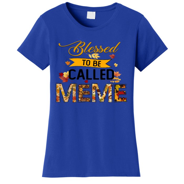 Blessed To Be Called Meme Autum Halloween Grandma Meaningful Gift Women's T-Shirt