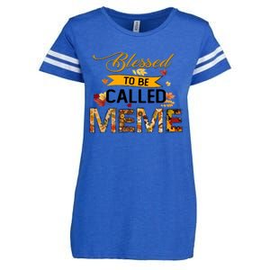 Blessed To Be Called Meme Autum Halloween Grandma Meaningful Gift Enza Ladies Jersey Football T-Shirt