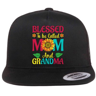 Blessed To Be Called Mom Grandma Great Grandma MotherS Flat Bill Trucker Hat