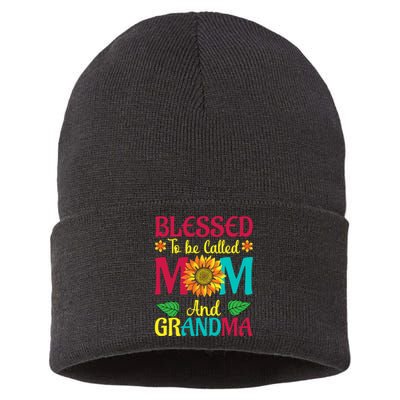 Blessed To Be Called Mom Grandma Great Grandma MotherS Sustainable Knit Beanie