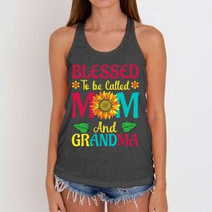 Blessed To Be Called Mom Grandma Great Grandma MotherS Women's Knotted Racerback Tank